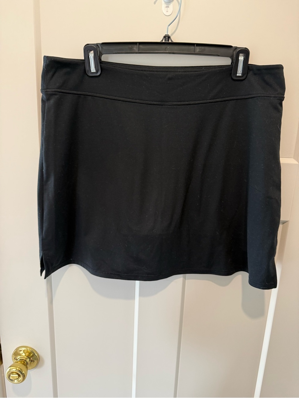 Women's Black Athletic Skort with Side Slits